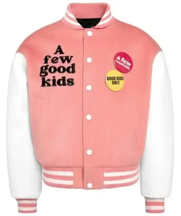 Front view of A Few Good Kids Strike Varsity Jacket