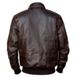 Front view of Mens A2 Bomber Leather Jacket