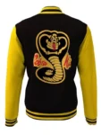 Front view of Moletom Karate Cobra Kai Varsity Jacket