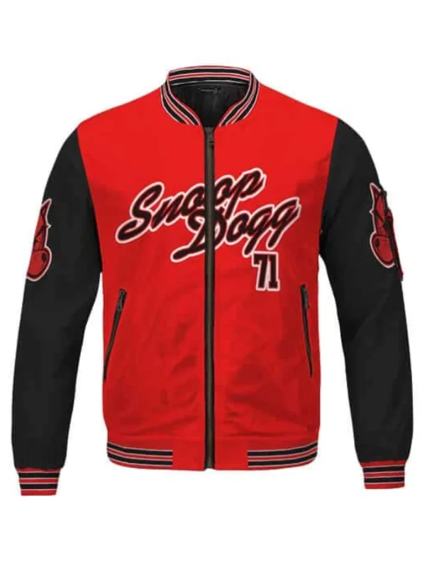 Front view of Snoop Dogg Broadus Calvin Varsity Jacket