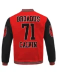 Front view of Snoop Dogg Broadus Calvin Varsity Jacket