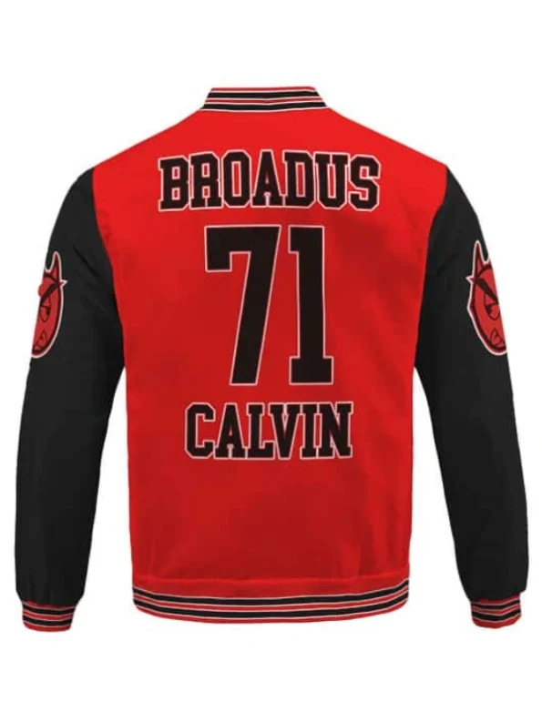 Back view of Snoop Dogg Broadus Calvin Varsity Jacket