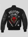 Front view of Stranger Hellfire Club Varsity Jacket