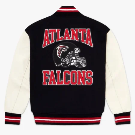 OVO Atlanta Falcons Varsity Jacket back view, stylish logo design