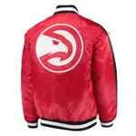 Combined front and back views of Atlanta The Offensive Varsity Jacket