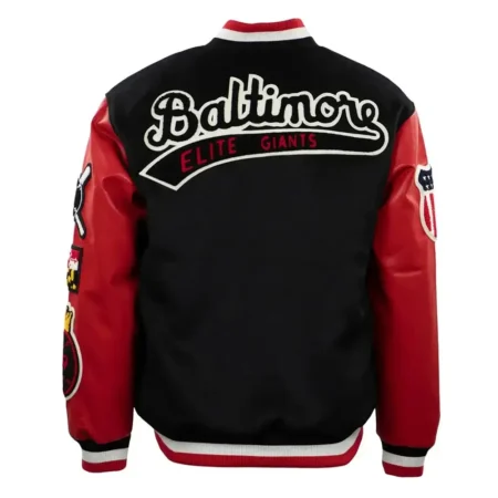 Back view Baltimore Elite Giants Varsity Jacket