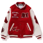 Multi Motif Bape Varsity Jacket Front View