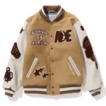 Multi Motif Bape Varsity Jacket Front View