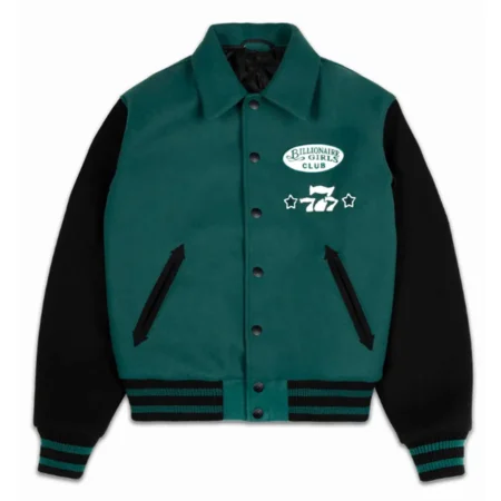 Billionaire Girls Club Varsity Jacket front view