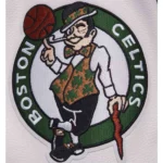 Front and back views of 2023/24 Boston Celtics Varsity Jacket.