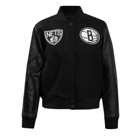 Brooklyn Nets Classic Varsity Jacket front view ten-word look