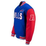 Buffalo Bills Blue and Red Varsity Jacket front image