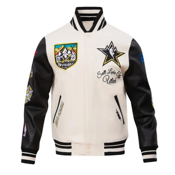 Front view of All Star 2023 Classic Rib Varsity Jacket.