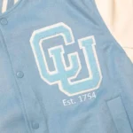 Columbia University Blue Varsity Jacket Front