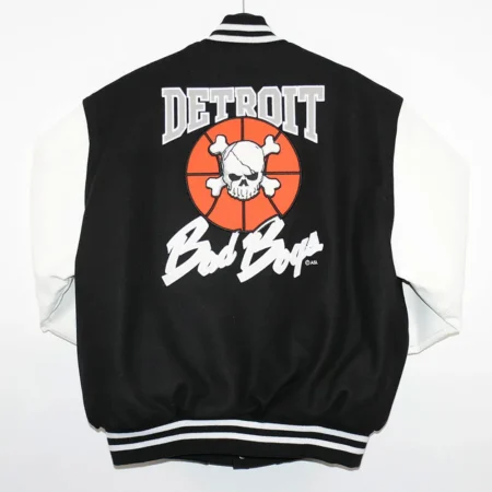 Detroit Bad Boys Varsity Jacket back view.