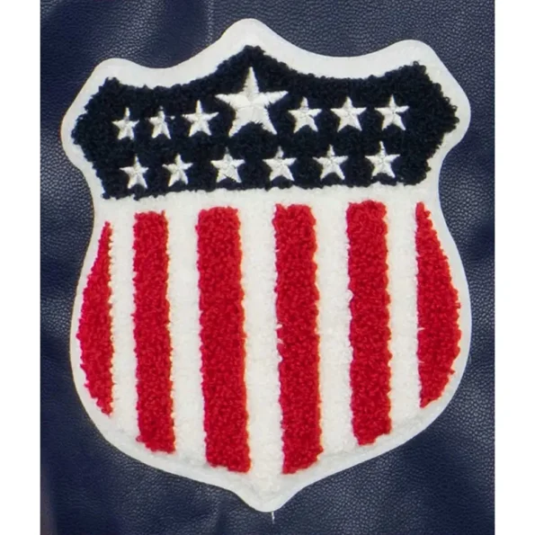 Close-up of Detroit Stars Vintage Varsity Jacket fabric and details