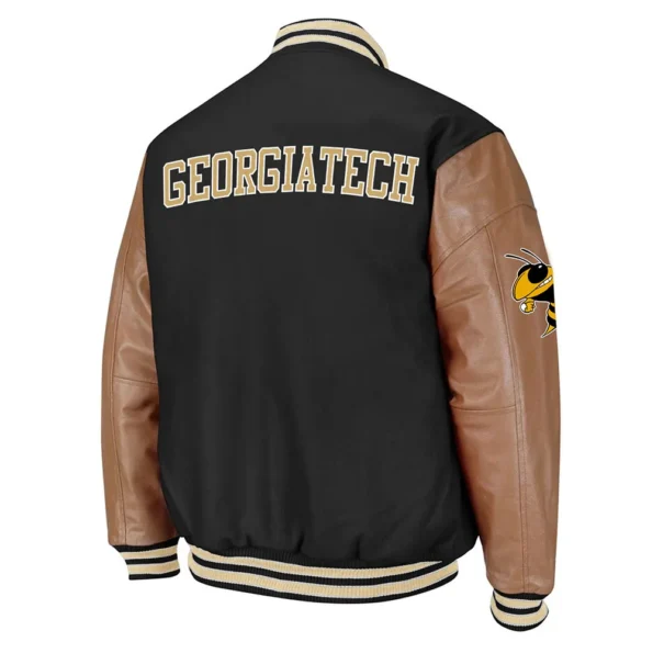 Georgia Tech Varsity Jacket back view with emblem design.