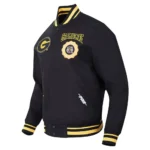 Front and back view of Grambling Tigers Crest Varsity Jacket.