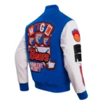 Morgan State University Varsity Jacket, front logo display.