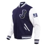 Front view of Jackson State University Varsity Jacket.