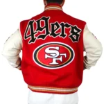 JH San Francisco 49ers Varsity Jacket model front image