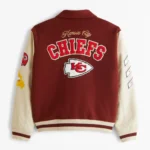 Kansas City Chiefs Varsity Jacket Front View.