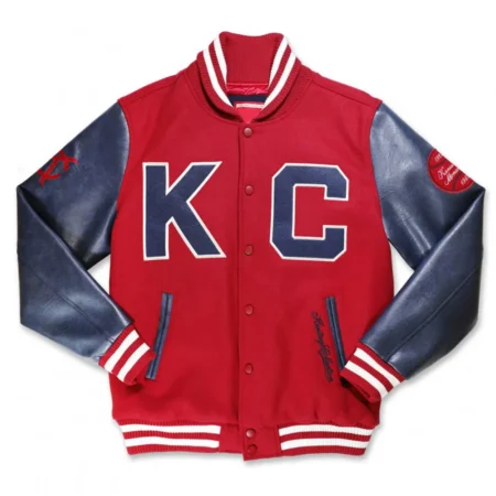 Front view of Kansas City Monarchs Varsity Jacket.