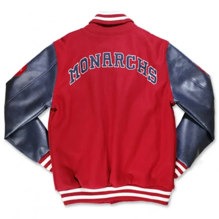 Back view of Kansas City Monarchs Varsity Jacket.