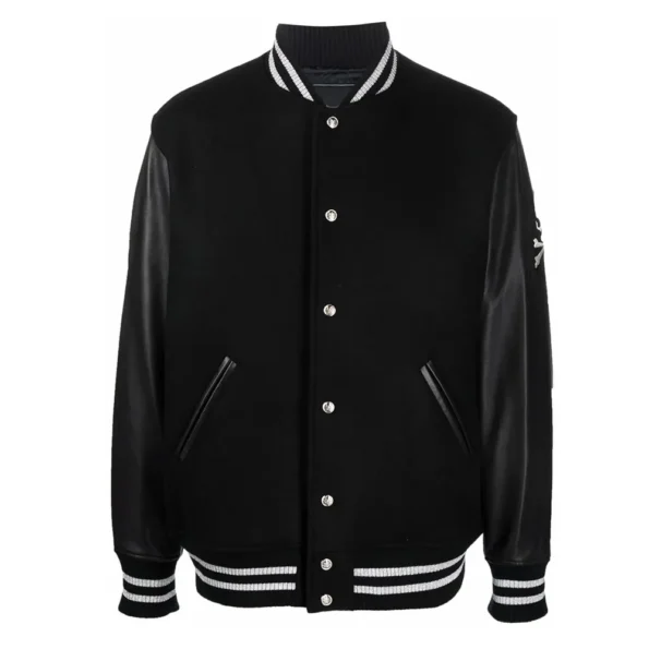 Mastermind Japan Logo Varsity Jacket front view.