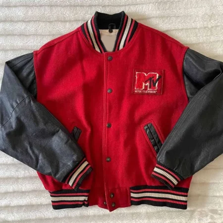 Front view of MTV 1992 Varsity Jacket.