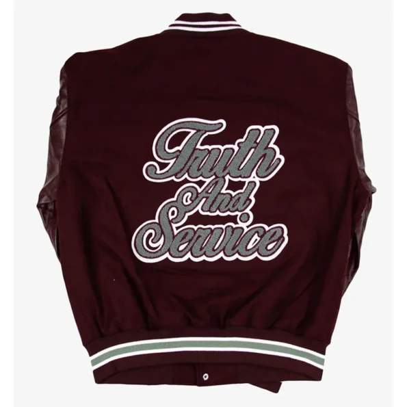 NCCU Eagles Motto 3.0 Varsity Jacket back view.