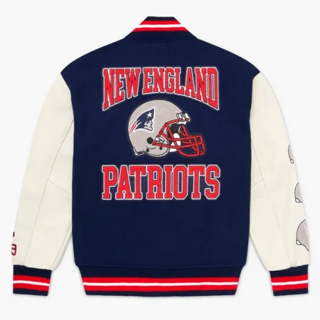 OVO New England Patriots Varsity Jacket back view