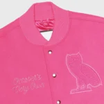 Valentine OVO Pink Varsity Jacket Front