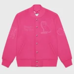 Valentine OVO Pink Varsity Jacket Front