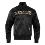 Pittsburgh Penguins Glam Varsity Jacket front and back