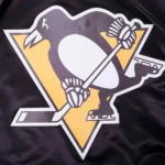 Pittsburgh Penguins Glam Varsity Jacket front and back