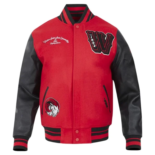 Winston-Salem State Rams Varsity Jacket front view with logo.