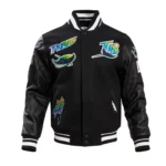 Tampa Devil Rays Retro Varsity Jacket front view.