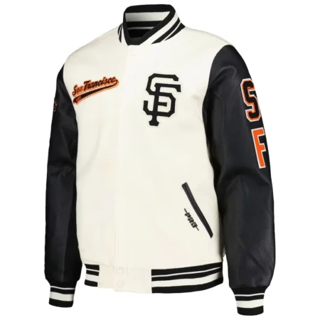 San Francisco Giants Varsity Jacket front view showcasing team logo.