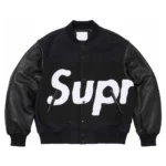 Chenille Supreme Varsity Jacket front view.