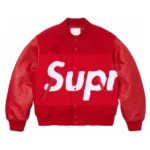 Chenille Supreme Varsity Jacket front view.