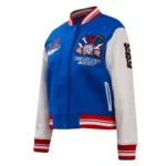 Front view of Tennessee State University Varsity Jacket.