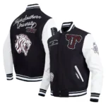 Texas Southern Tigers Varsity Jacket front and back view combined.