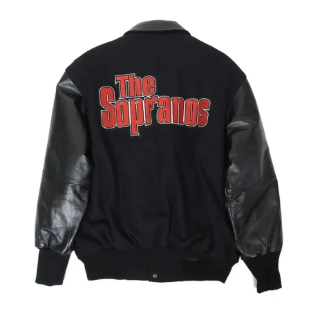 Back view The Sopranos Black Varsity Jacket