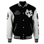 Violent Gentlemen Hockey Varsity Jacket front view display.