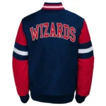 Front design of Washington Wizards Youth Varsity Jacket.