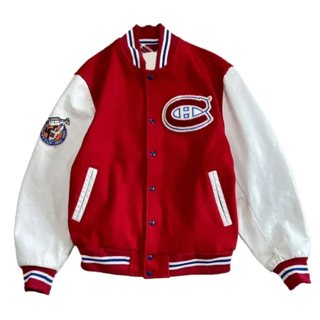 Front view of Montreal Canadiens 1993 Varsity Jacket