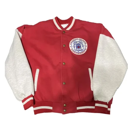 Front view of Fresno State Bulldogs 90s Varsity Jacket