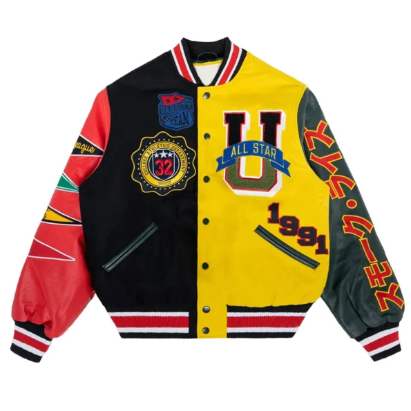 Front view of All Star Color Block Varsity Jacket