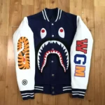 Bape Shark Sweat Varsity Jacket Front